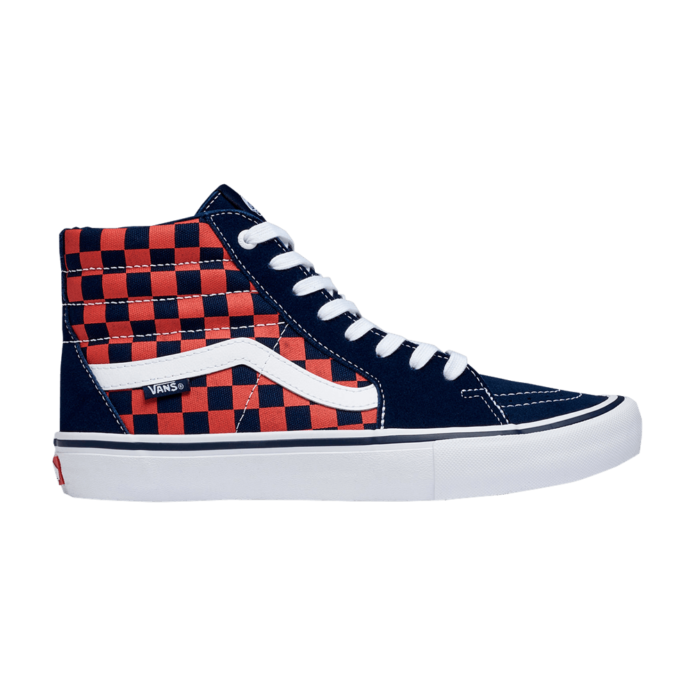 Vans Sk8-Hi Pro 'Checkerboard - Navy Orange'