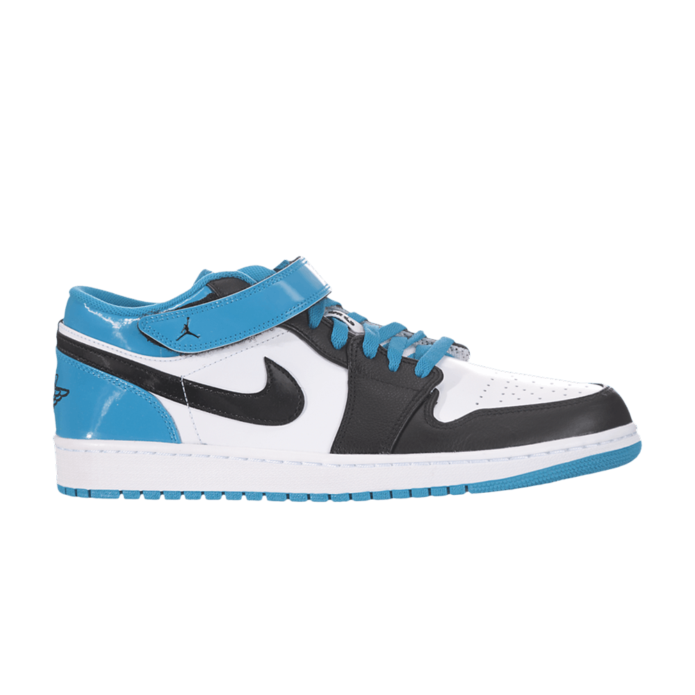 Pre-owned Air Jordan 1 Strap Low 'neo Turquoise' In White
