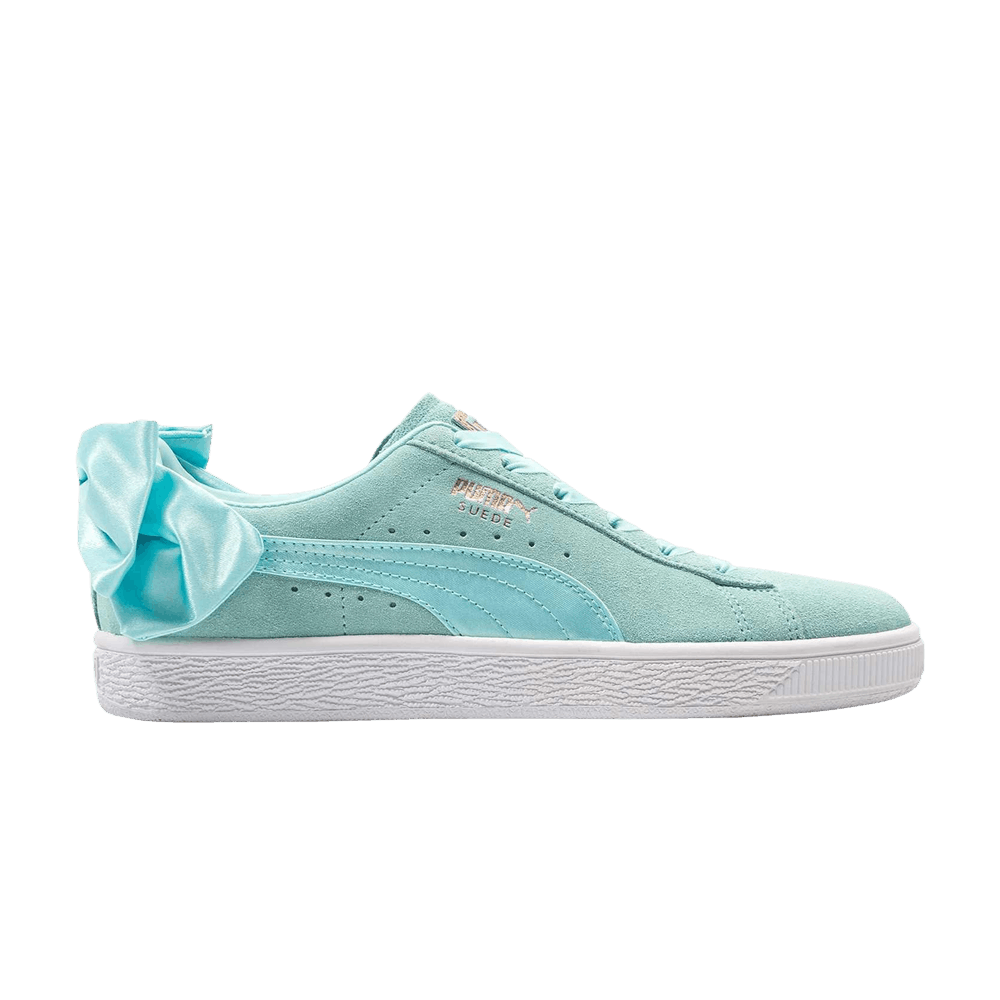 Pre-owned Puma Wmns Suede Bow 'island Paradise' In Blue