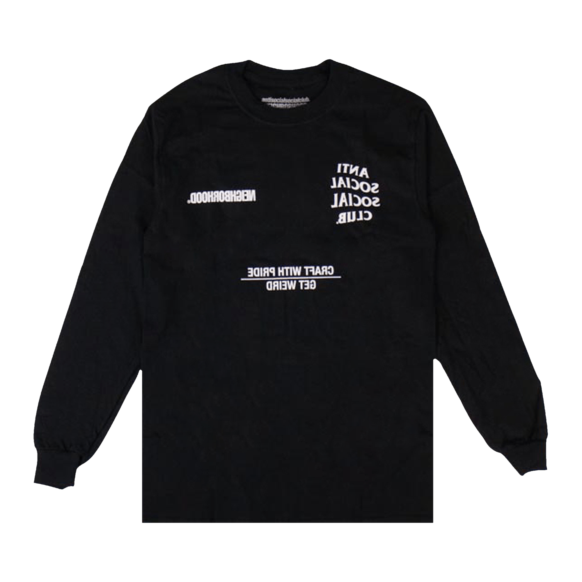Pre-owned Anti Social Social Club X Neighborhood Long-sleeve T-shirt 'black'