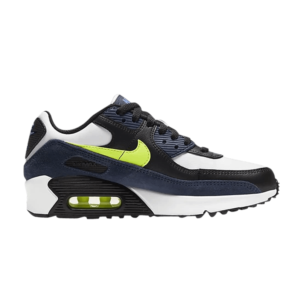 Nike Air Max 90 Leather GS 'Midnight Navy Volt'