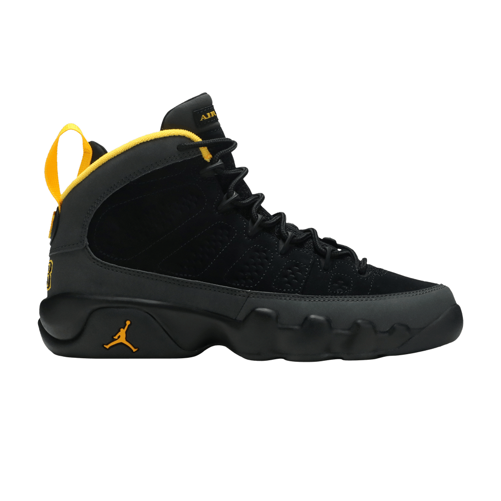 Pre-owned Air Jordan 9 Retro Gs 'dark Charcoal University Gold' In Grey