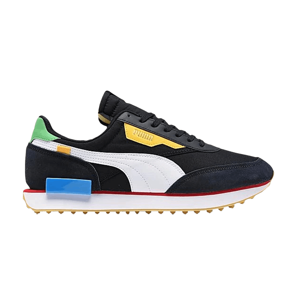 Pre-owned Puma Future Rider Union 'black Sharp Green'