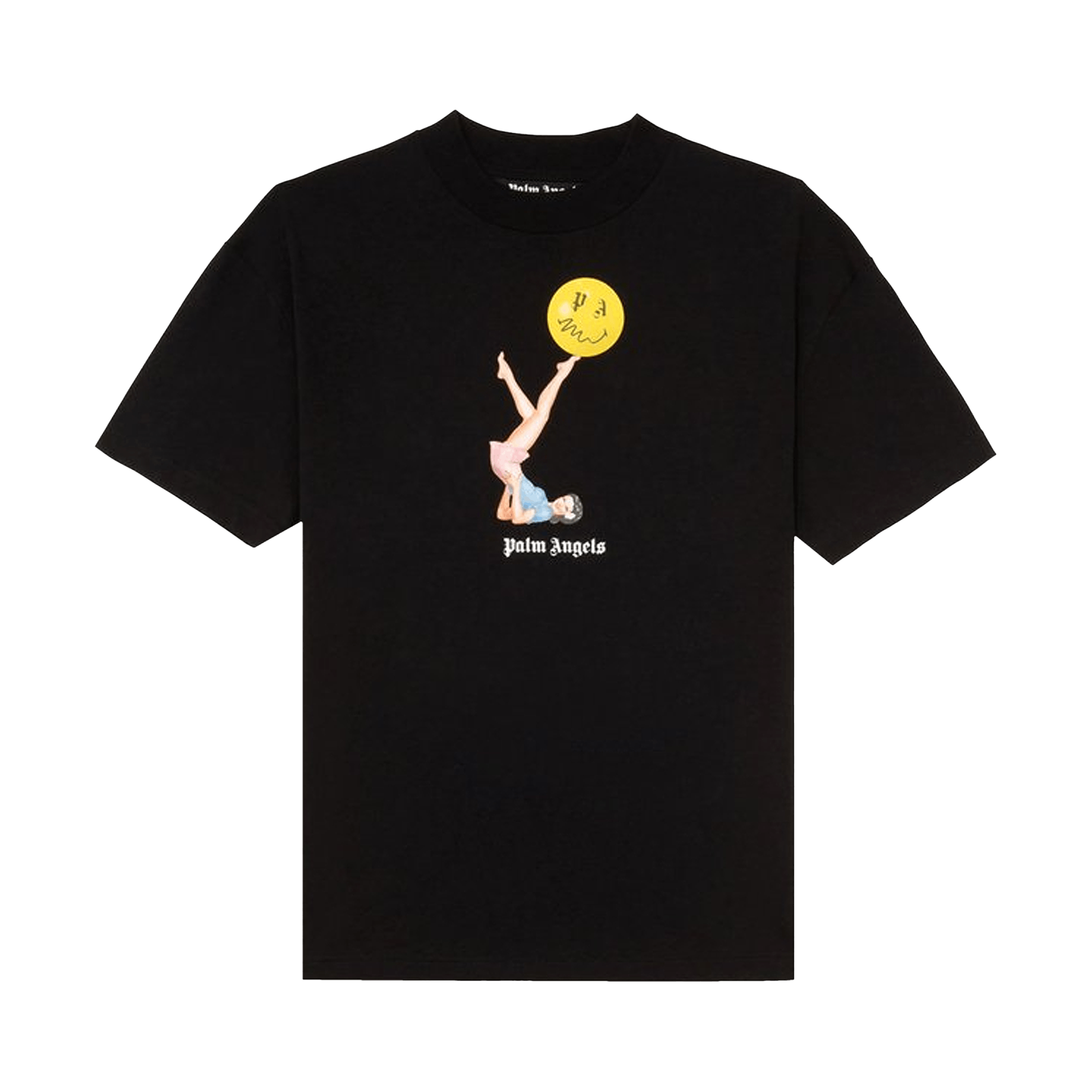 PALM ANGELS PALM ANGELS JUGGLER PIN UP TEE 'BLACK/PINK'