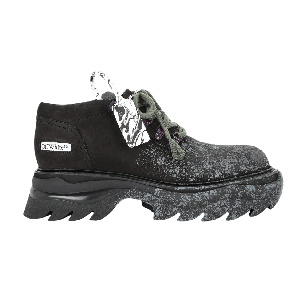 Off-White Chunky Ridged Sole Lace Up 'Black Grey'