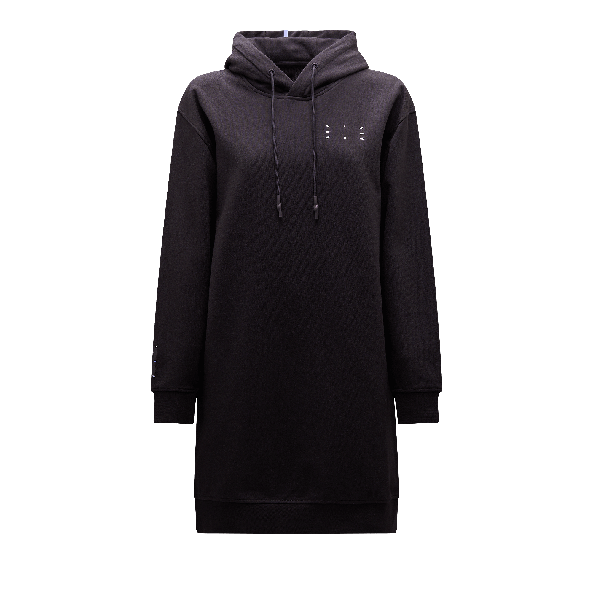 MCQ BY ALEXANDER MCQUEEN HOODIE DRESS 'DARKEST BLACK'