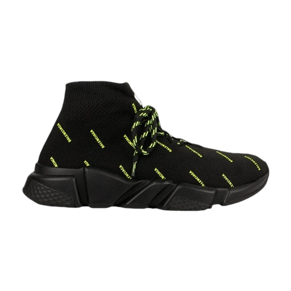 Balenciaga Speed Lace-Up 'All Over Print - Black Yellow Fluo'