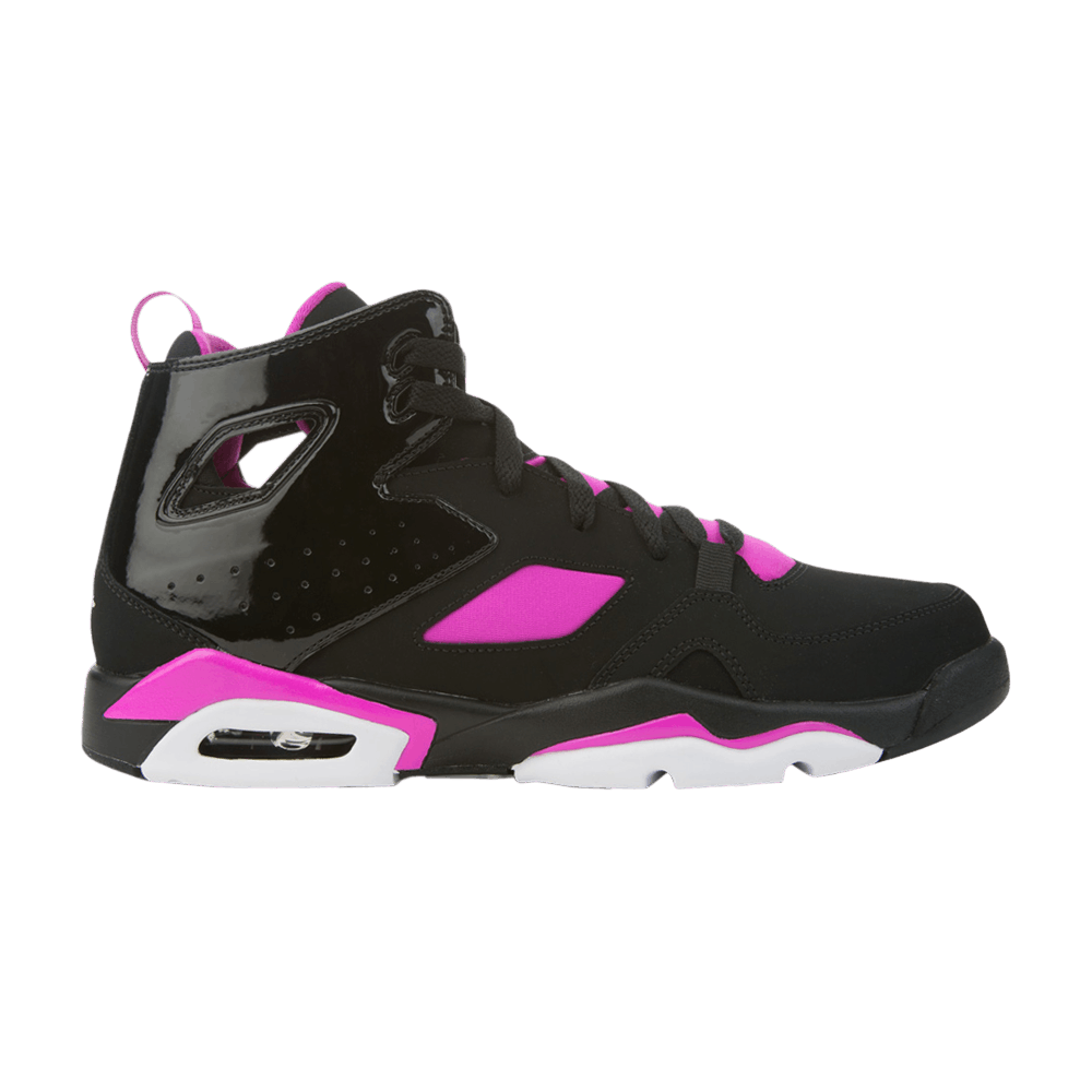 Pre-owned Air Jordan Jordan Flight Club 91 Gs 'black Fuchsia Blast'