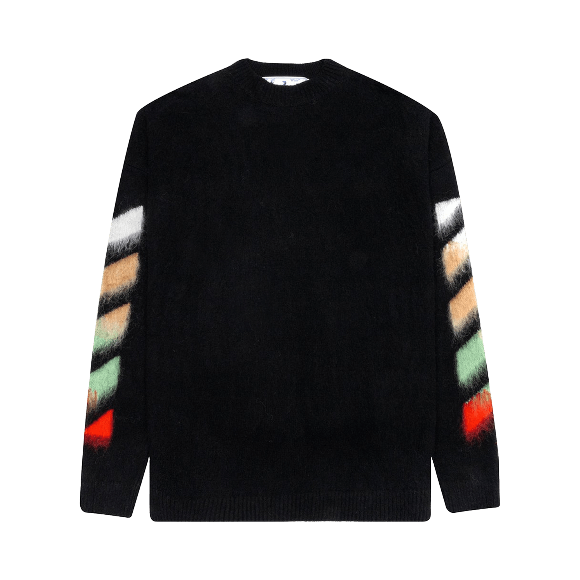 Pre-owned Off-white Brushed Wool Sweater 'black Multicolor'
