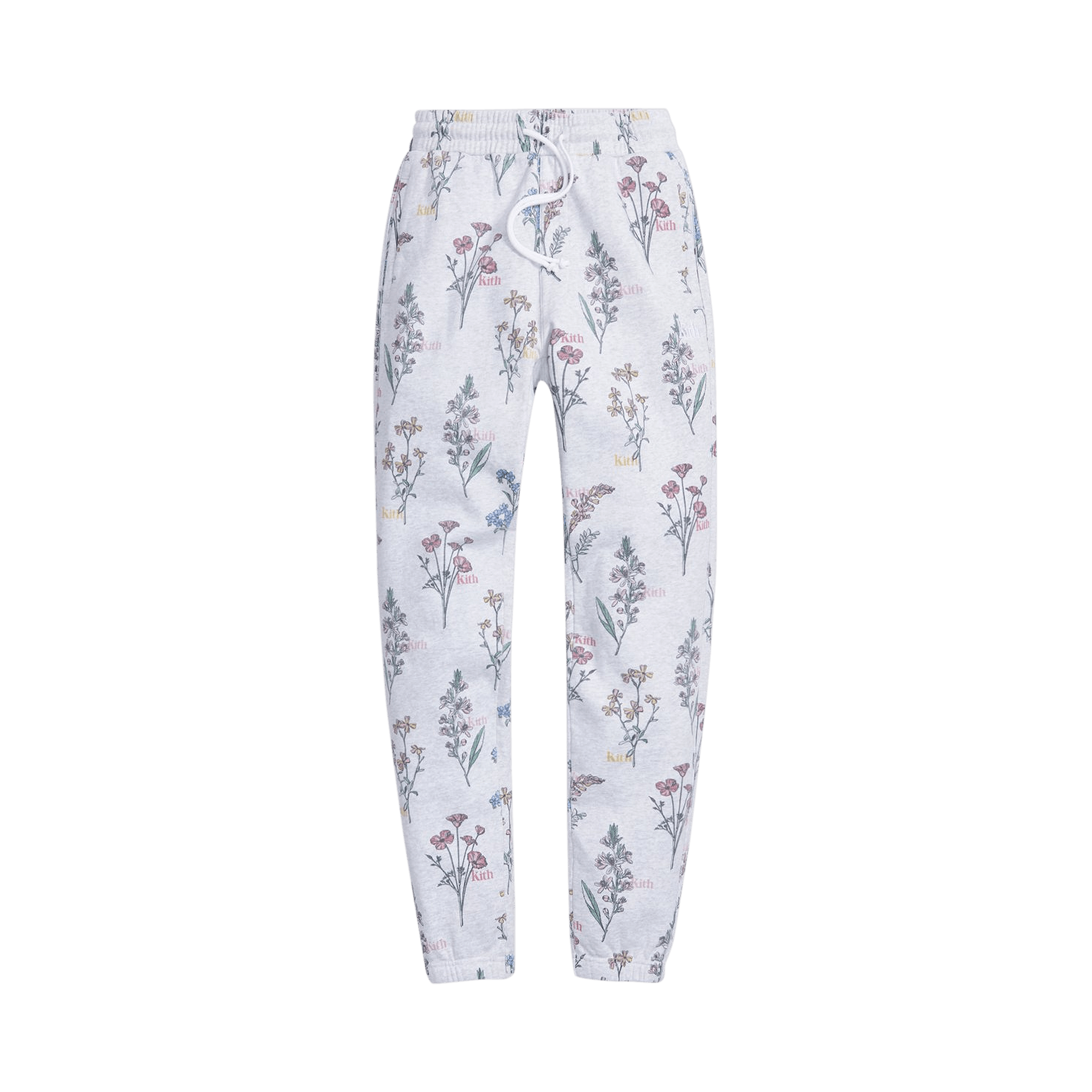 Pre-owned Kith Botanical Floral Williams I Sweatpant 'light Heather' In Grey