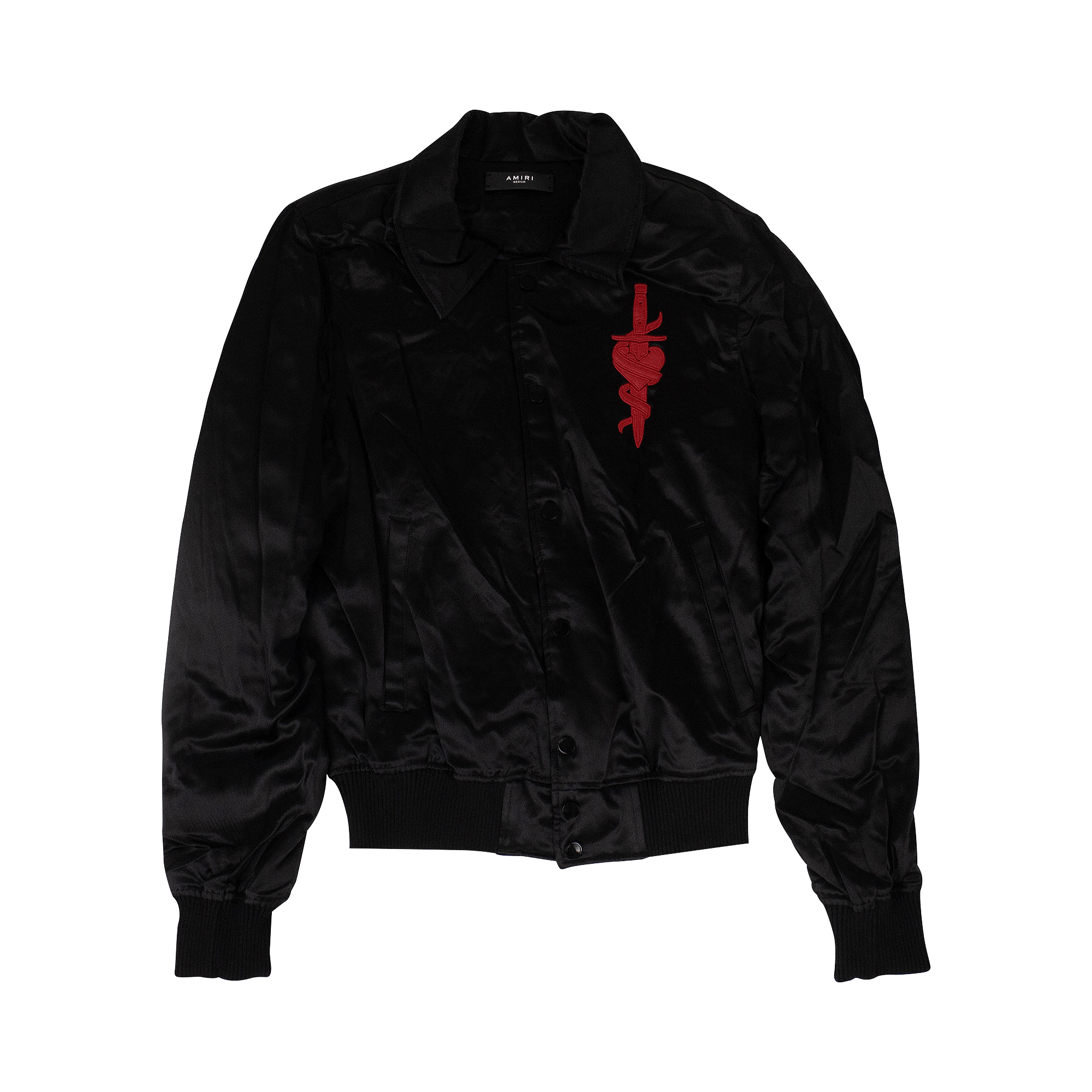 Click to view more detailed imagery on our partner's website Pre-owned Amiri Silk Dagger Band Jacket 'black'