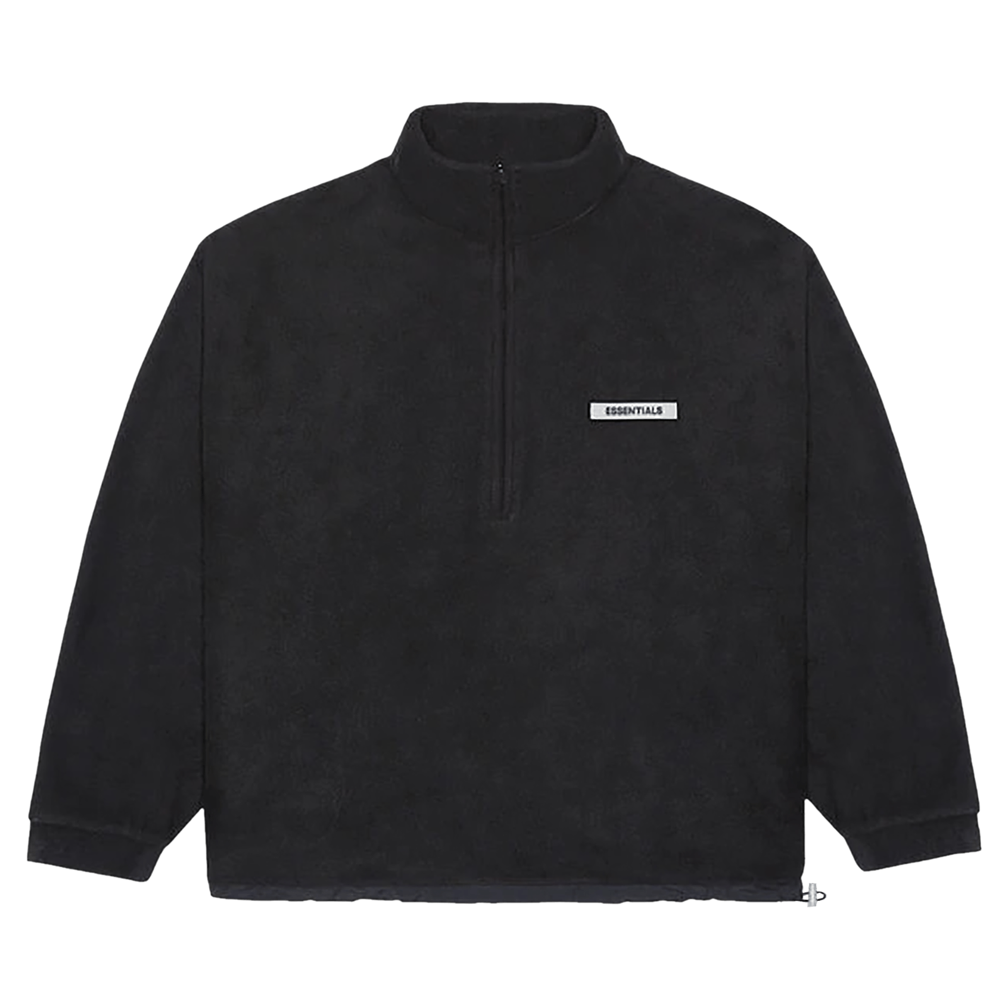 Pre-owned Essentials Fear Of God  Polar Fleece Half Zip Pullover 'black'