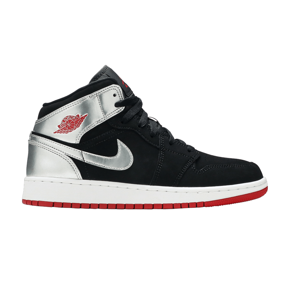 Air Jordan 1 Retro Mid GS 'Black Silver'