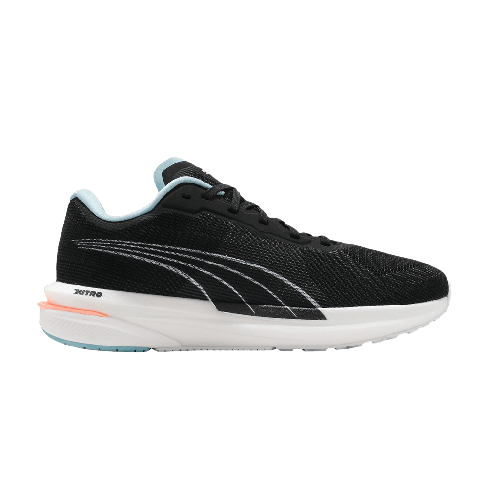 Pre-owned Puma Wmns Velocity Nitro 'black Angel Blue'