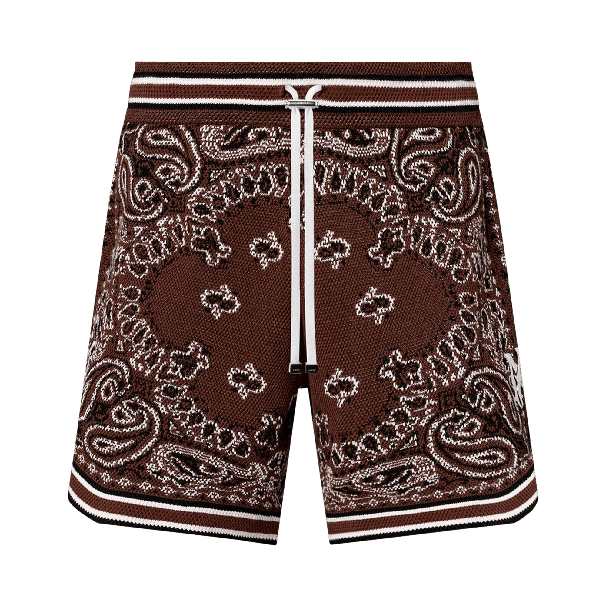 Pre-owned Amiri Bandana B-ball Shorts 'dark Brown' | ModeSens