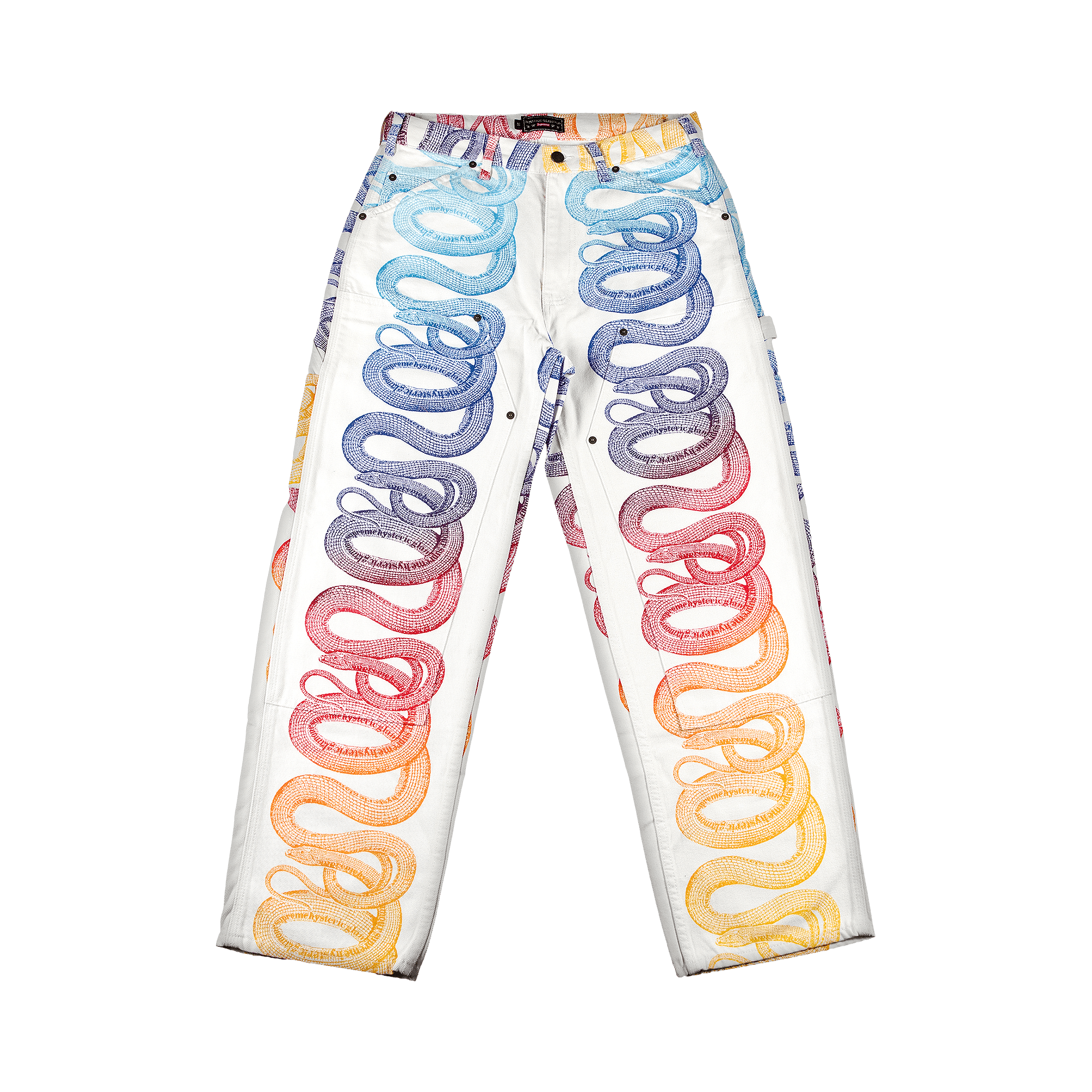 Pre-owned Supreme X Hysteric Glamour Snake Double Knee Painter Pant 'white'