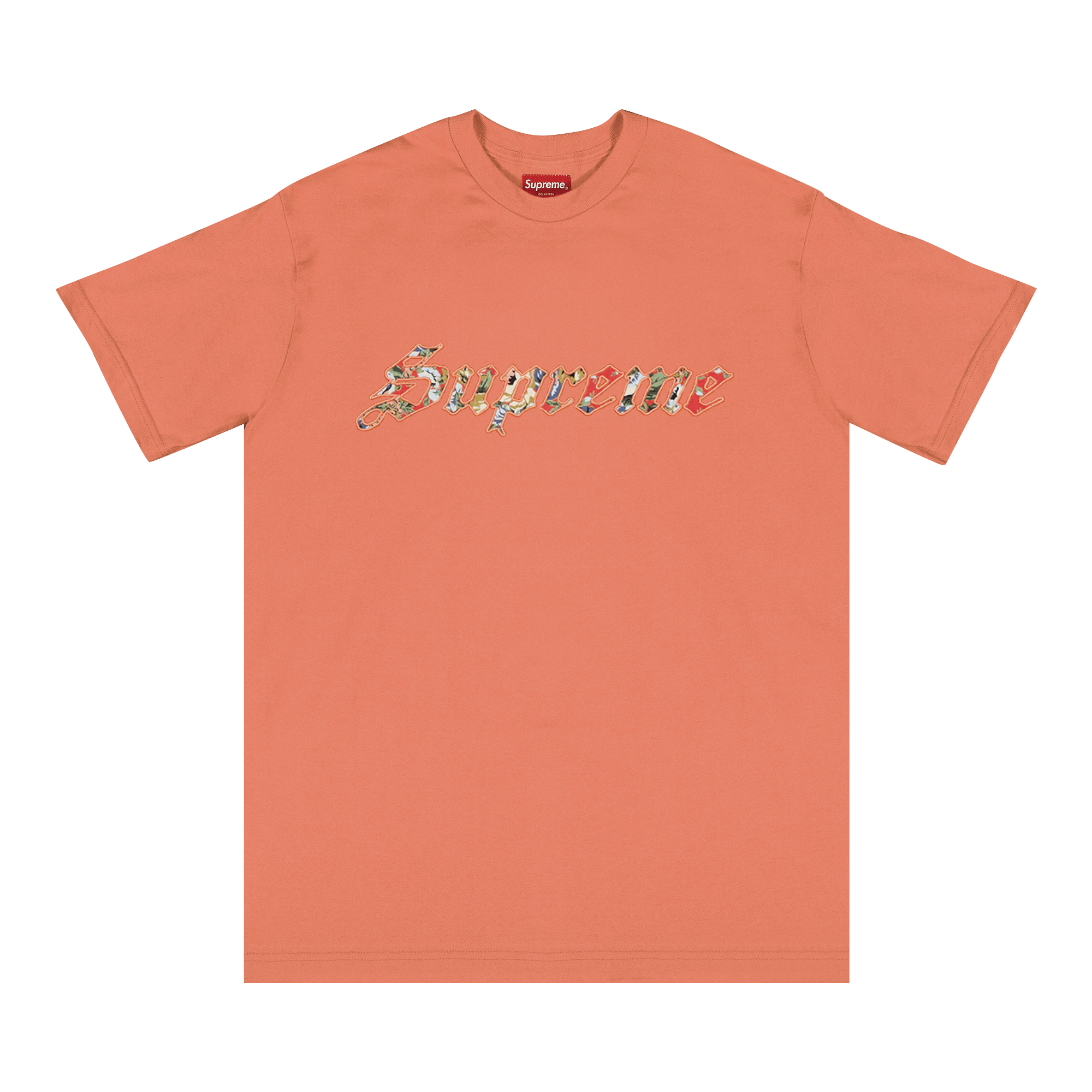 Supreme Floral Appliqué Short-Sleeve Top 'Coral'