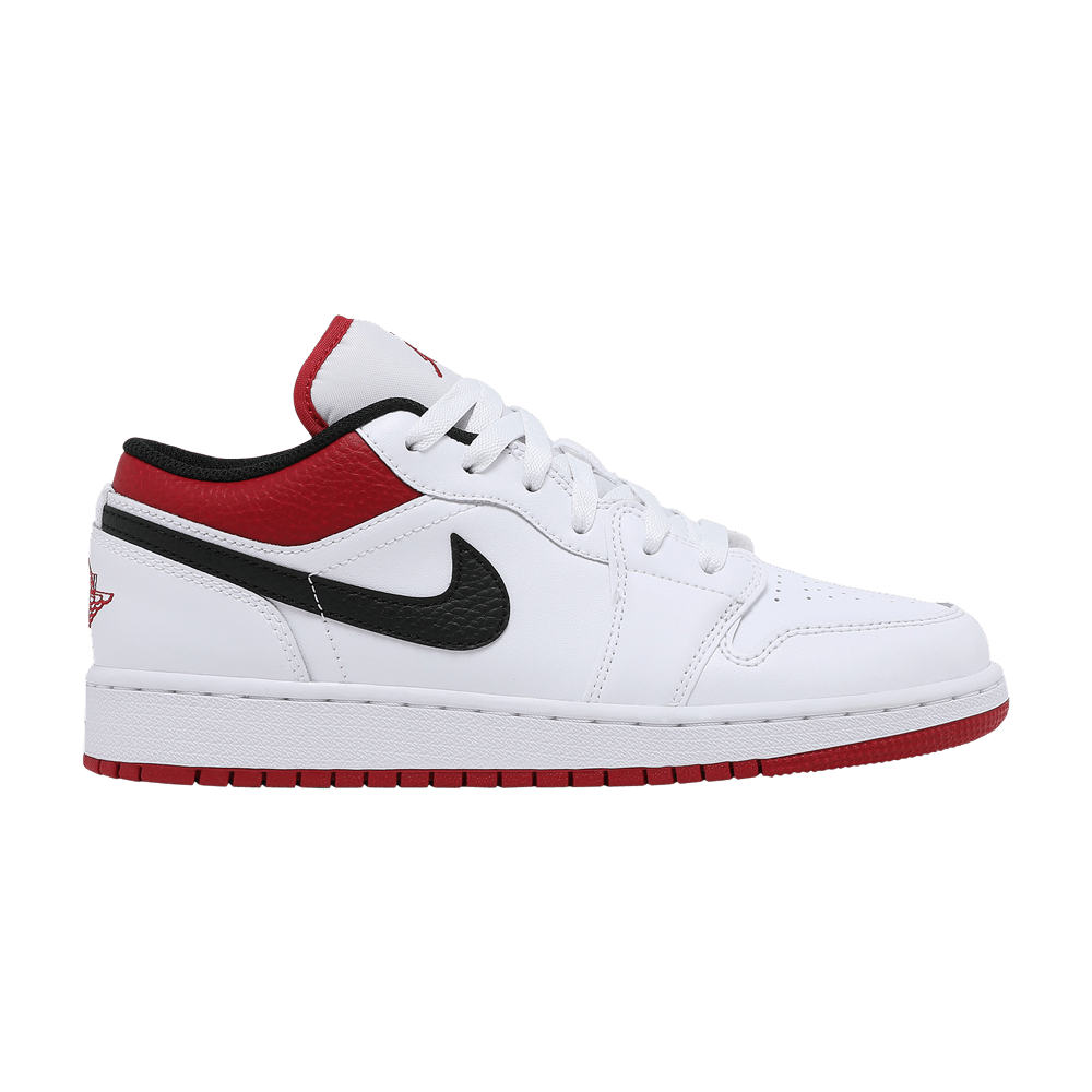Pre-owned Air Jordan 1 Low Gs 'white Gym Red'