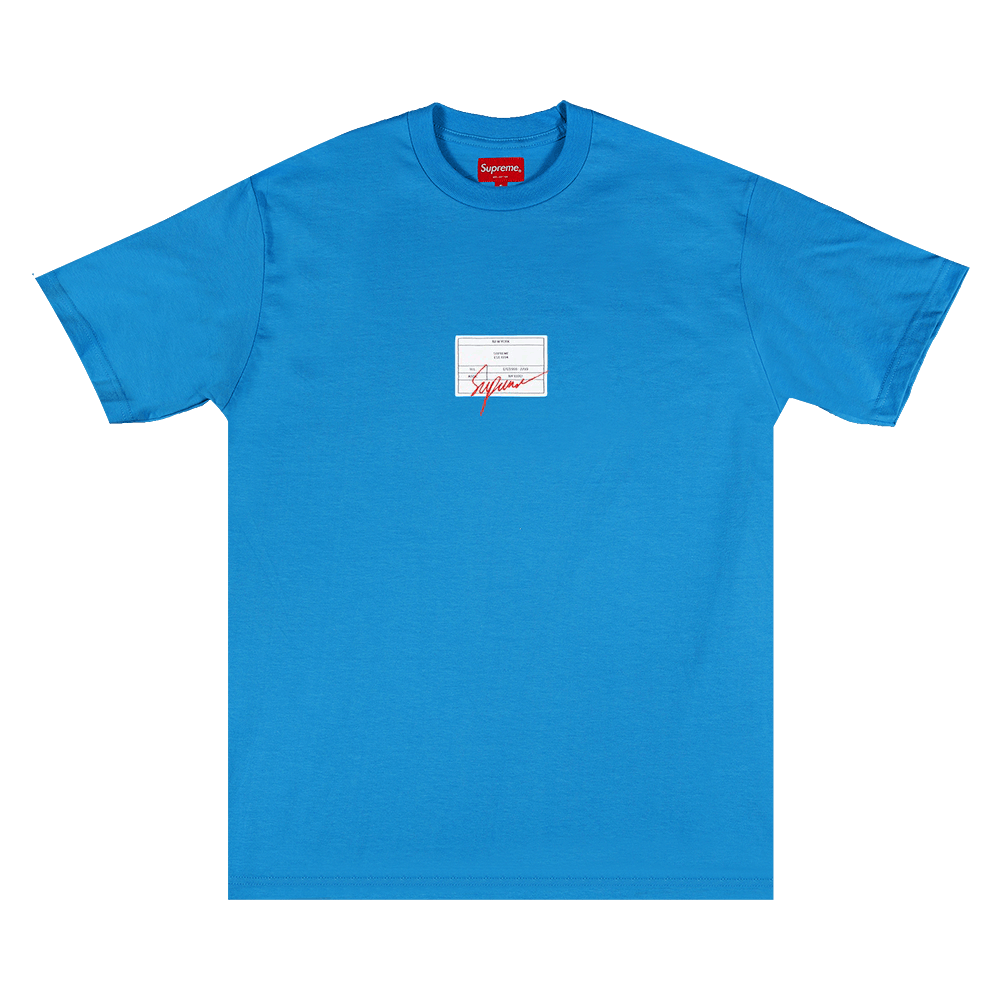 Supreme Signature Label Short-Sleeve Top 'Bright Blue'