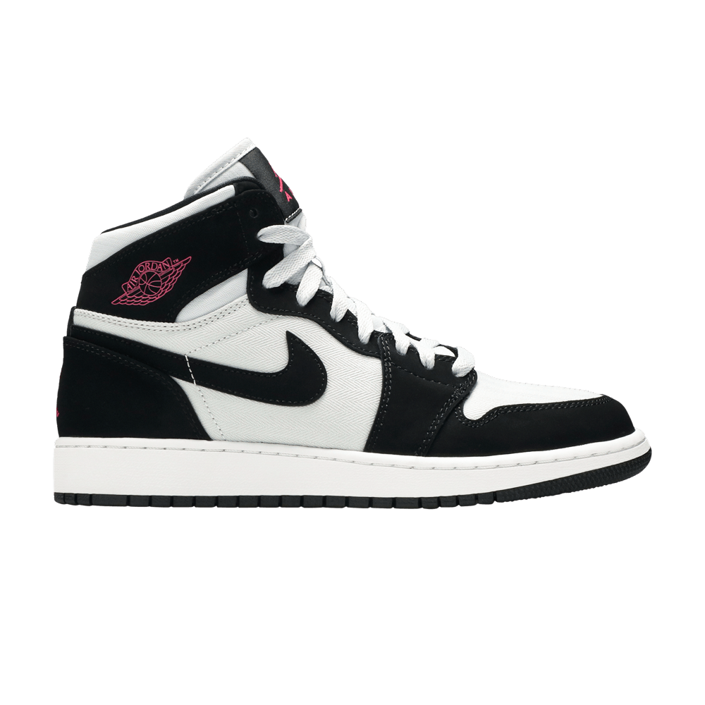 Air Jordan 1 Retro High GS 'Pure Platinum Black Pink'