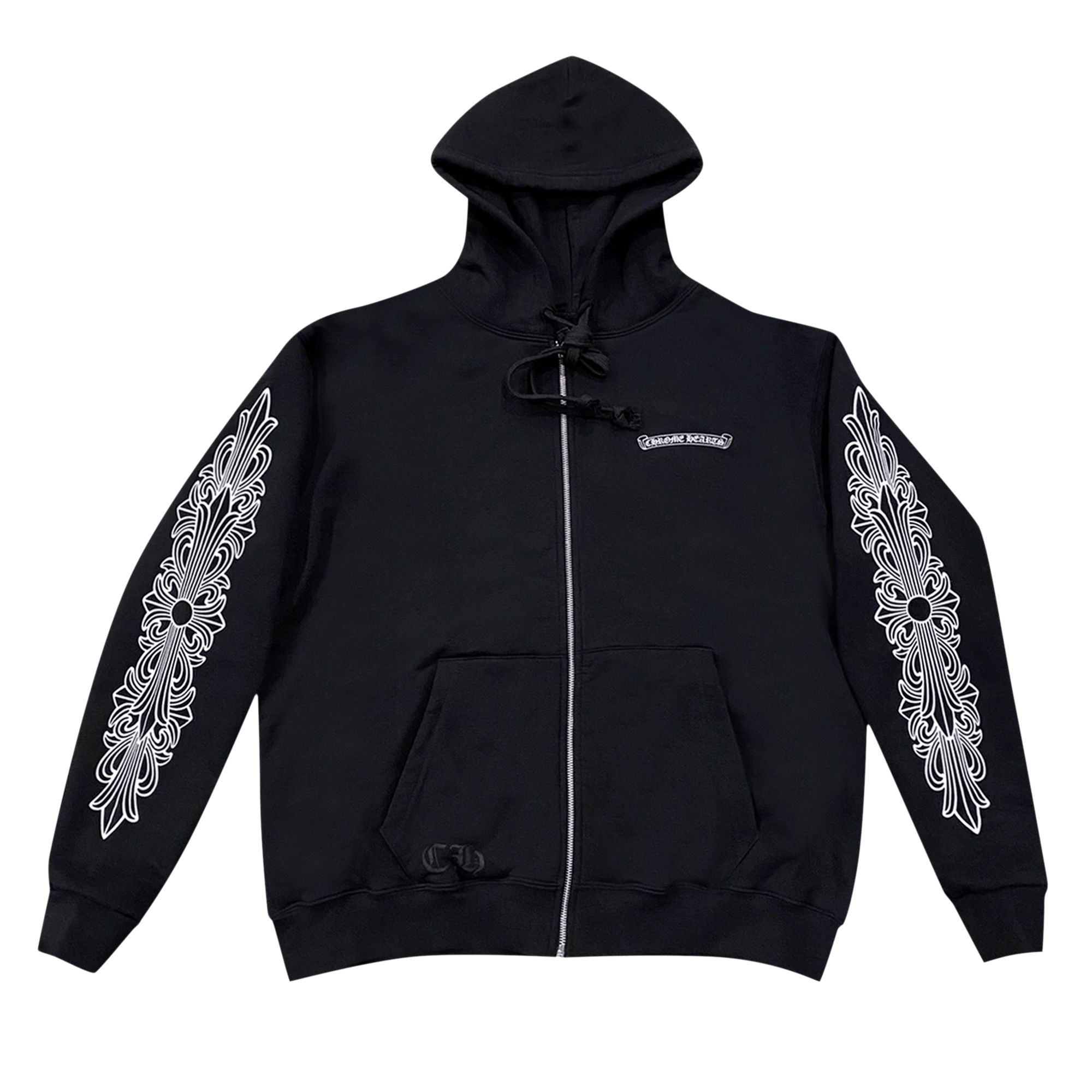 Pre-owned Chrome Hearts Zip Up Hoodie (aspen Excluisve) 'black'