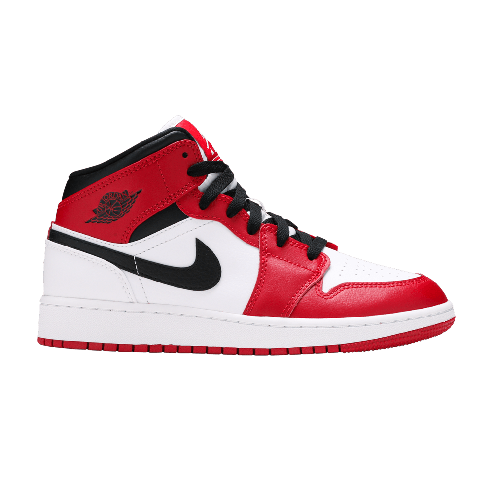 Pre-owned Air Jordan 1 Mid Gs 'chicago' In Red