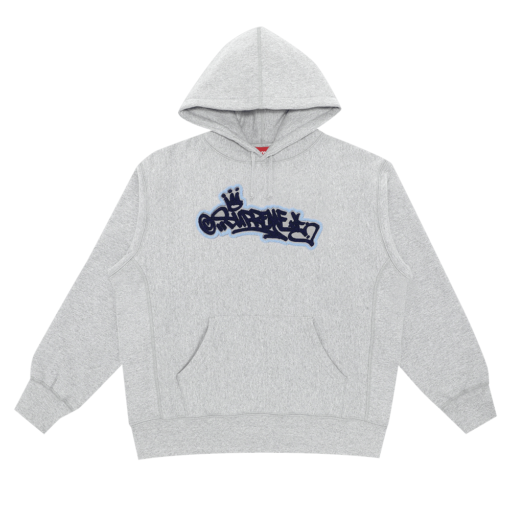 Supreme Handstyle Hooded Sweatshirt 'Heather Grey'