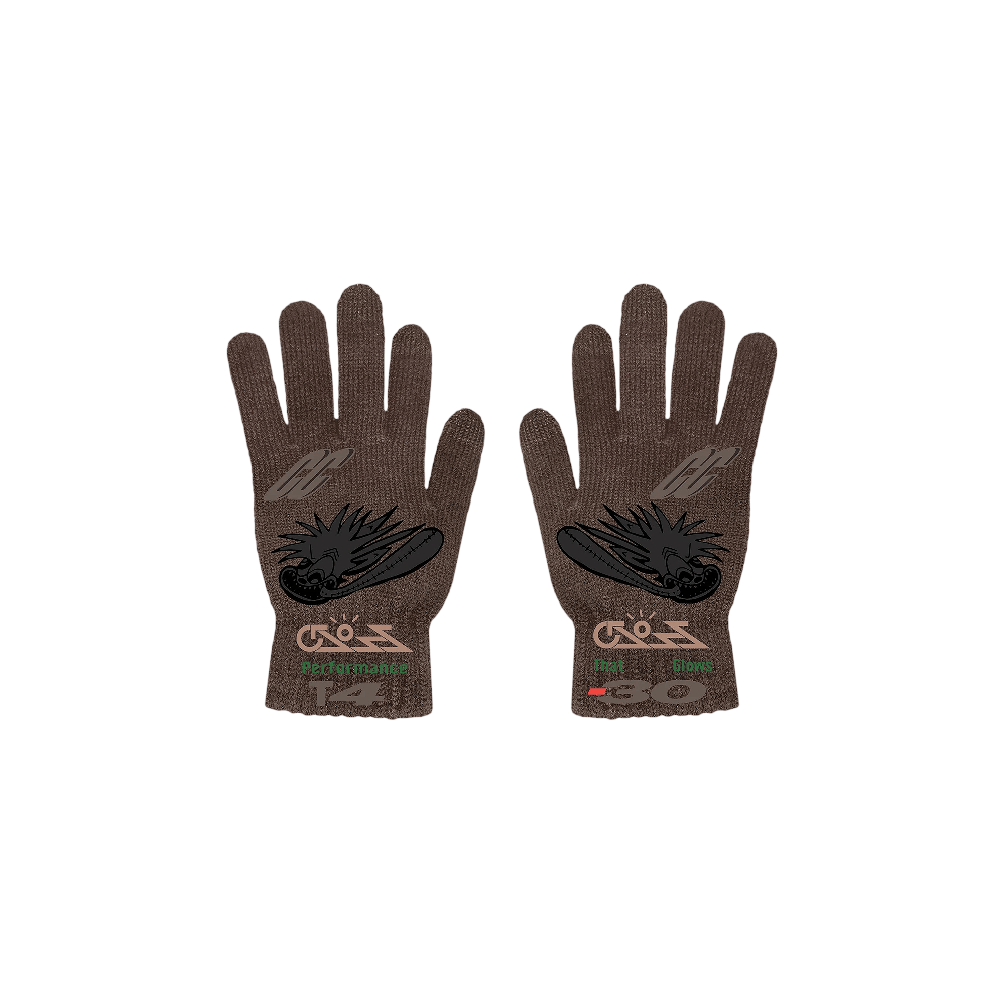 Pre-owned Cactus Jack By Travis Scott Cross Gloves 'brown'