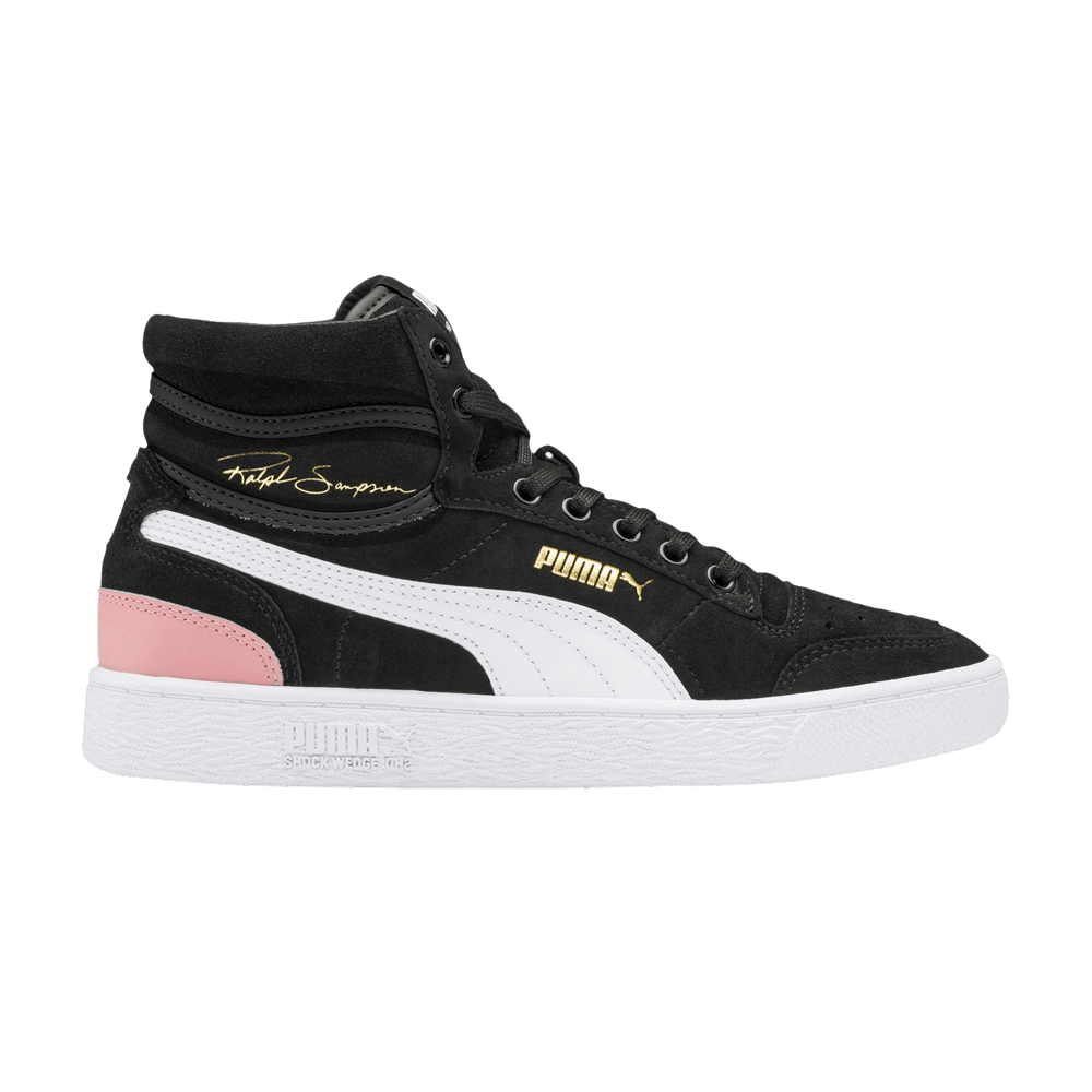 Pre-owned Puma Wmns Ralph Sampson Mid Suede 'black Bridal Rose'