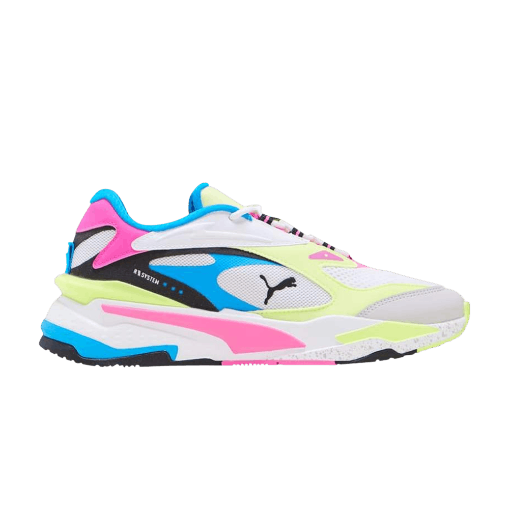 Pre-owned Puma Rs-fast Big Kid 'block Yellow' In White