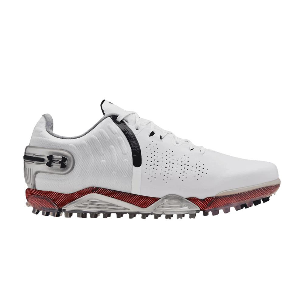 Click to view more detailed imagery on our partner's website Pre-owned Under Armour Spieth 5 Spikeless Wide 'white Metallic Silver'