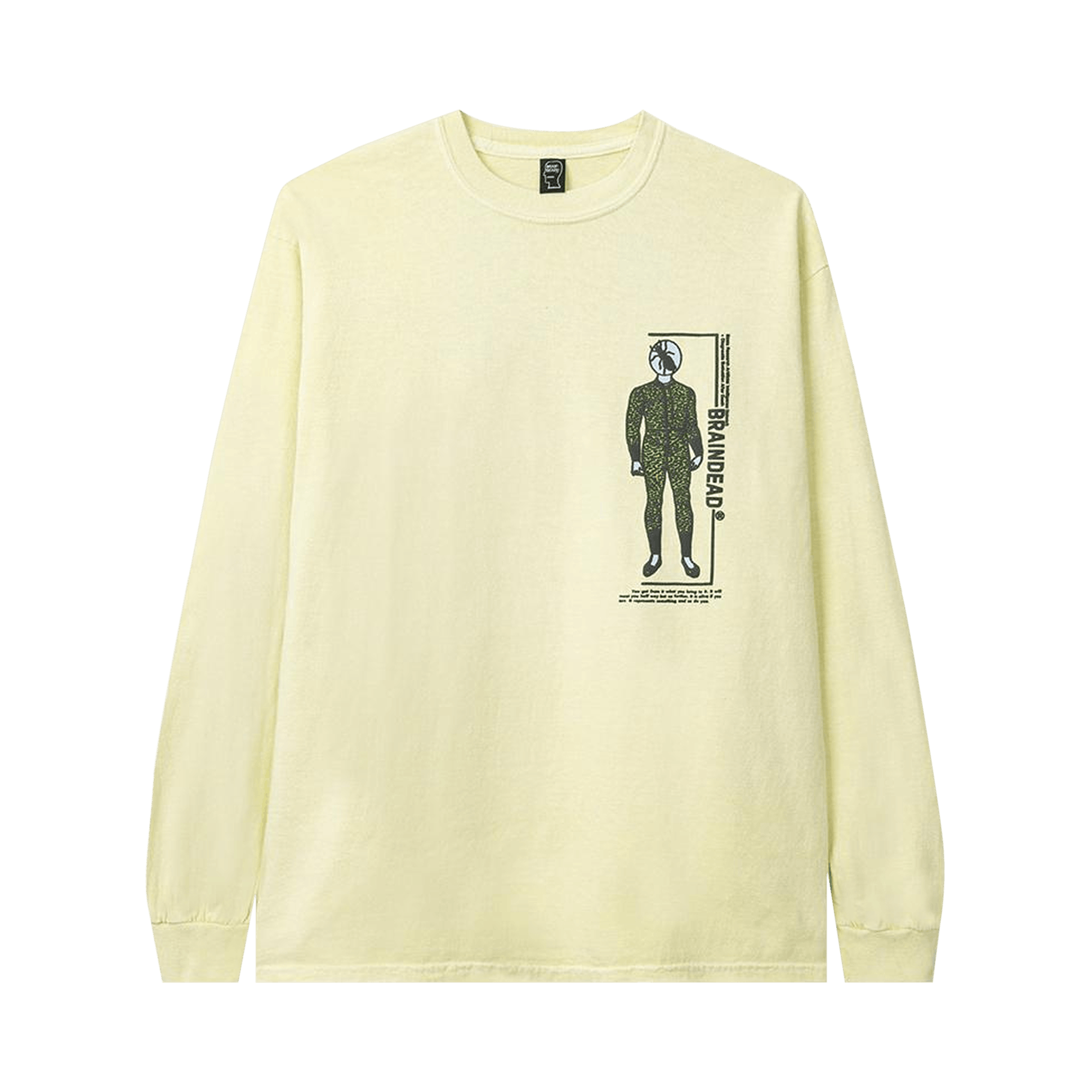 BRAIN DEAD EVALUATE LONG-SLEEVE TEE  'LEMON'