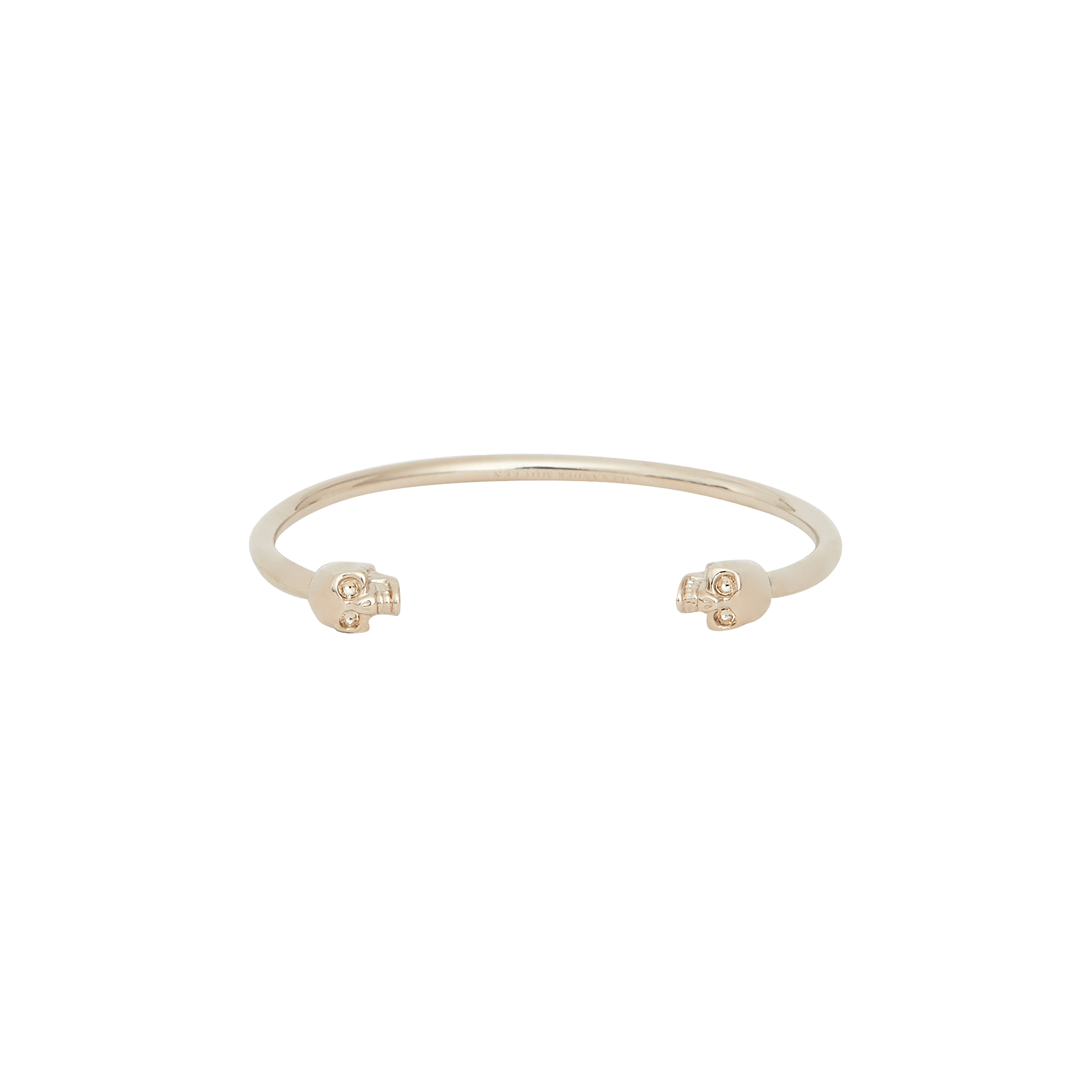 Alexander McQueen Thin Twin Skull Bracelet 'Light Gold'