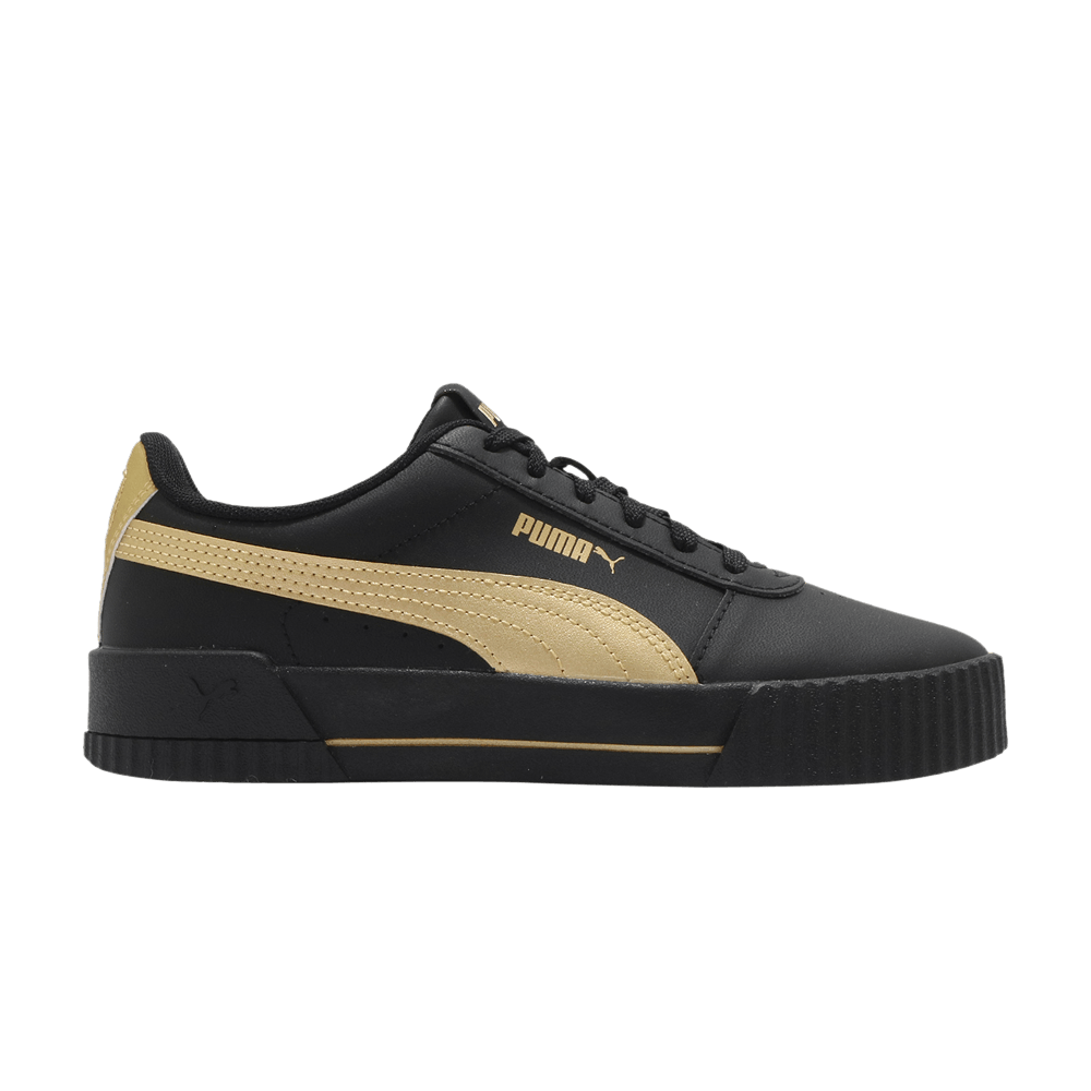 Pre-owned Puma Wmns Carina Meta 20 'black Team Gold'