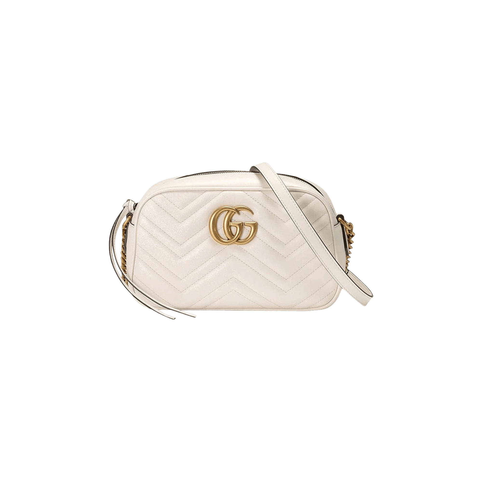 Pre-owned Gucci Gg Marmont Small Shoulder Bag 'white'
