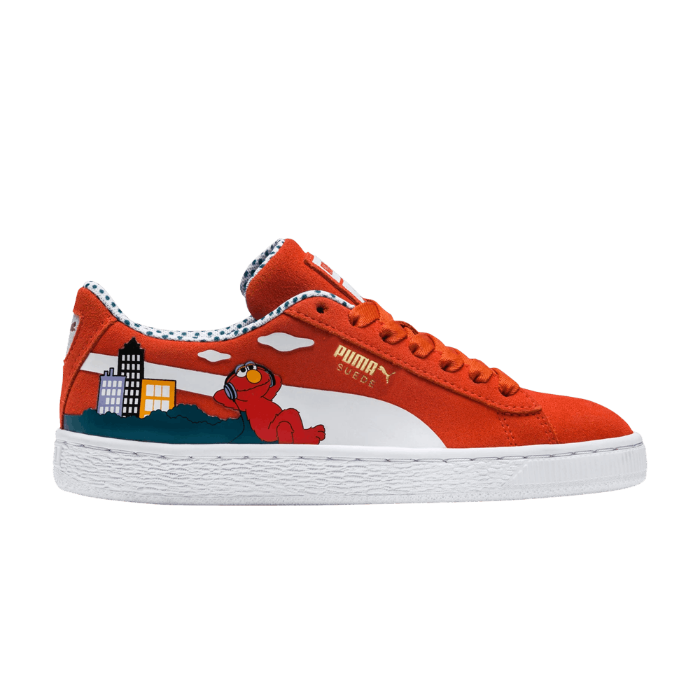 Pre-owned Puma Sesame Street X Suede Jr '50th Anniversary - Elmo' In Red