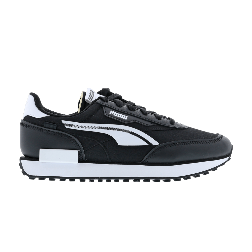 Pre-owned Puma Future Rider Big Kid 'black White'