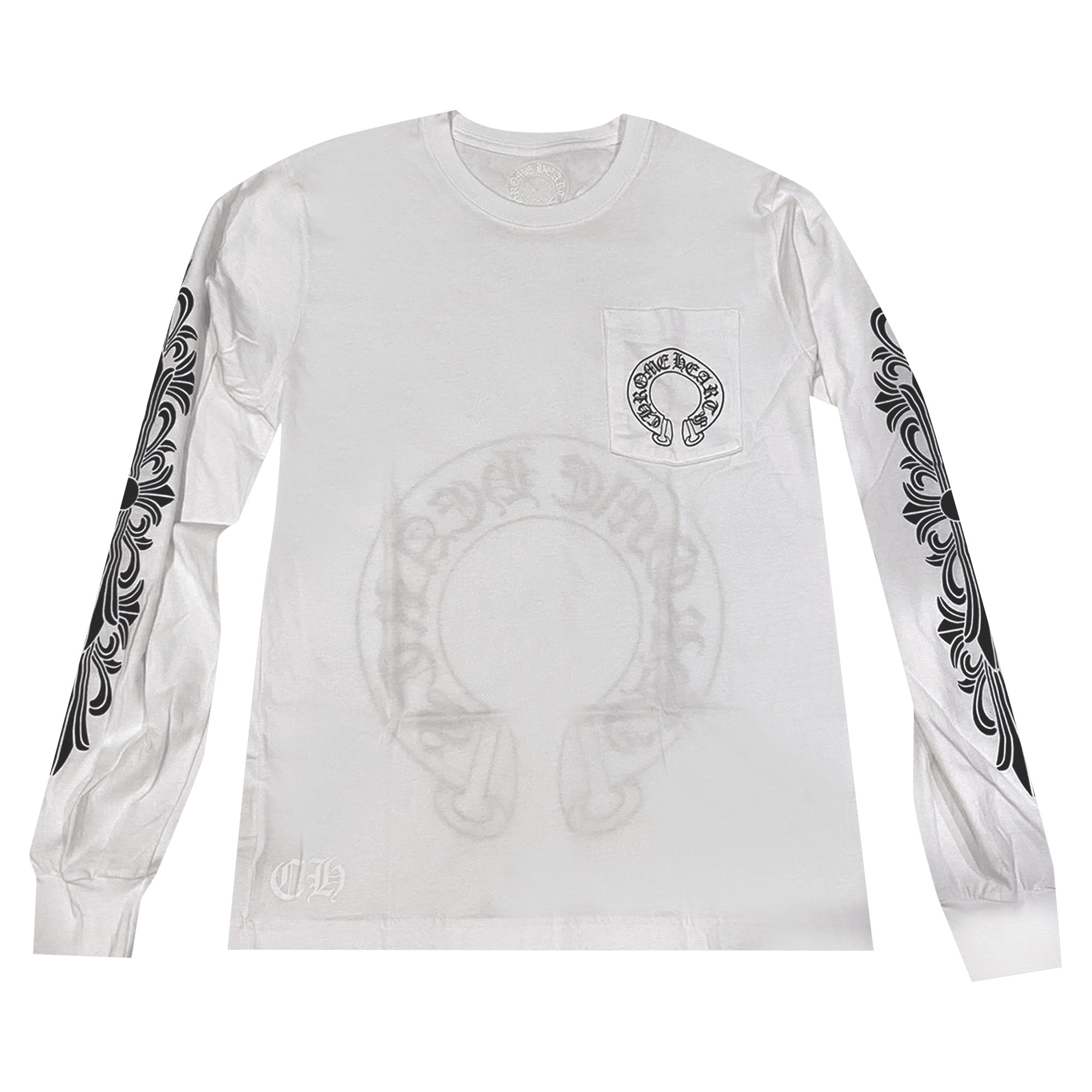 Pre-owned Chrome Hearts Floral Long-sleeve 'white/black'