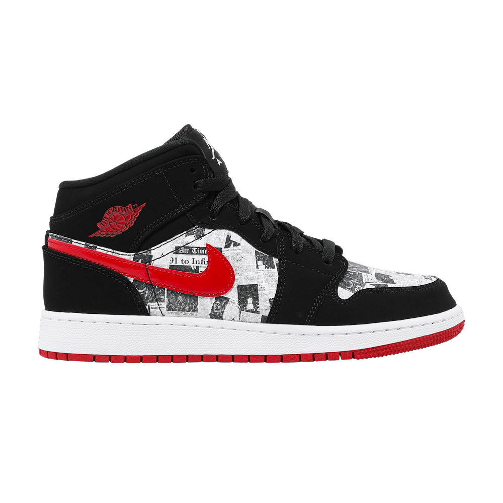 Air Jordan 1 Mid SE GS 'Newspaper Air Times'