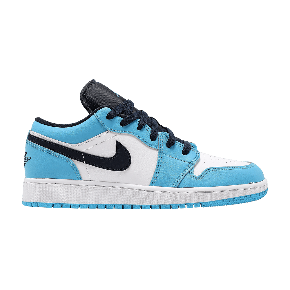 Pre-owned Air Jordan 1 Low Gs 'unc' In White