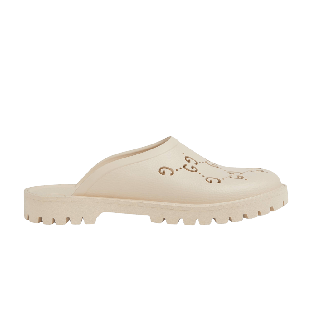Gucci Slip On Sandal 'Cut Out Monogram - Mystic White'