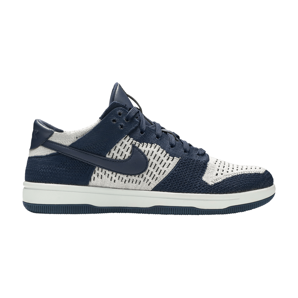 Dunk Low Flyknit 'College Navy Platinum'