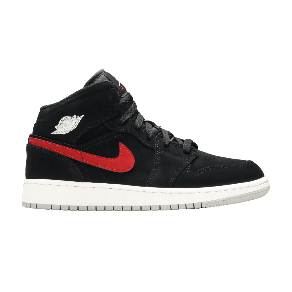 Air Jordan 1 Retro Mid GS 'Black University Red'