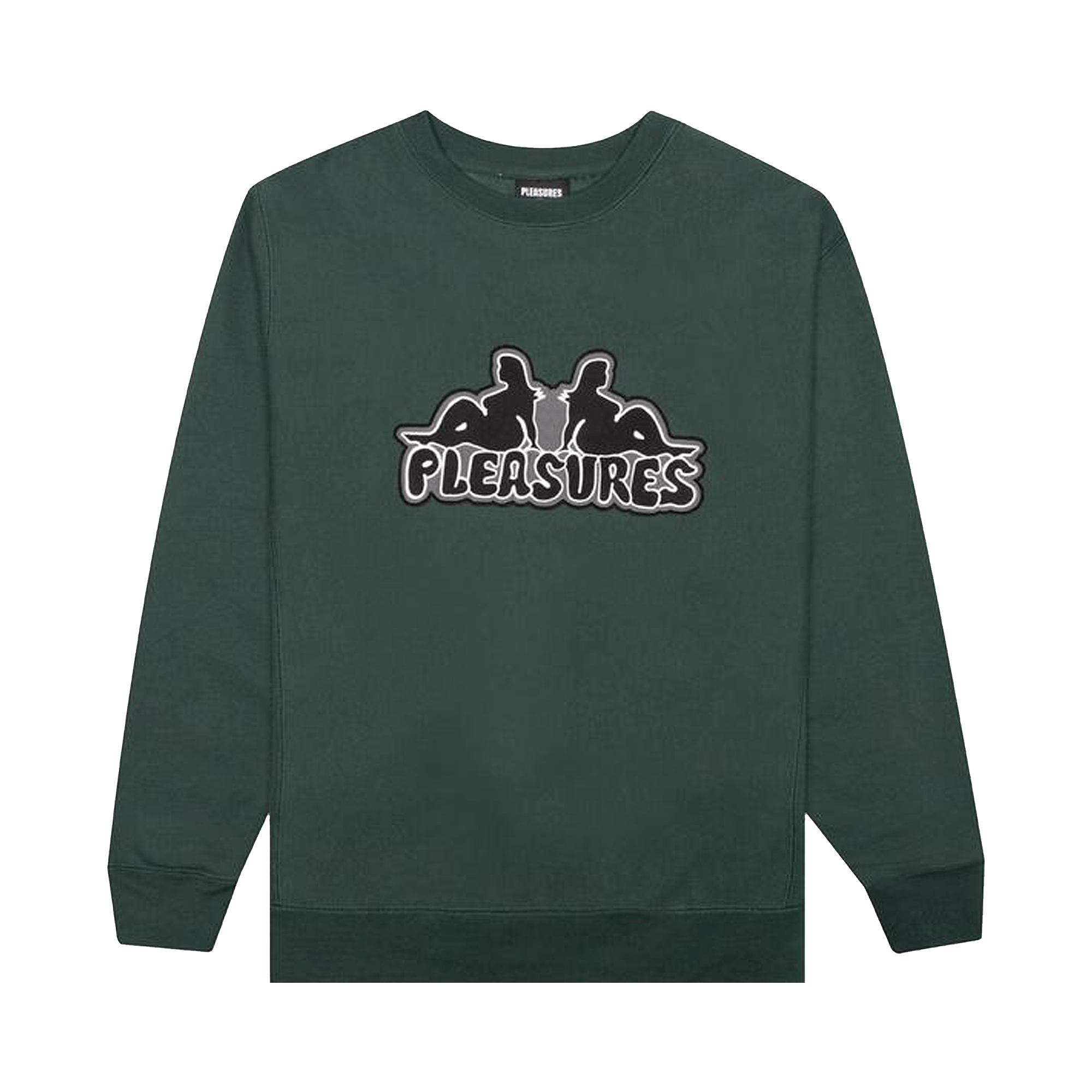 Pleasures Thicc Applique Premium Crewneck 'Alpine Green'