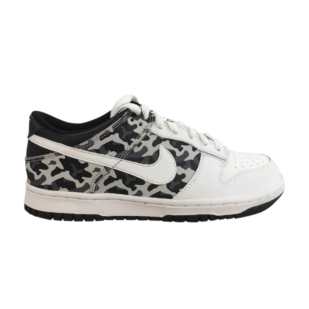 Pre-owned Nike Dunk Low Gs 'grey Camo' In White