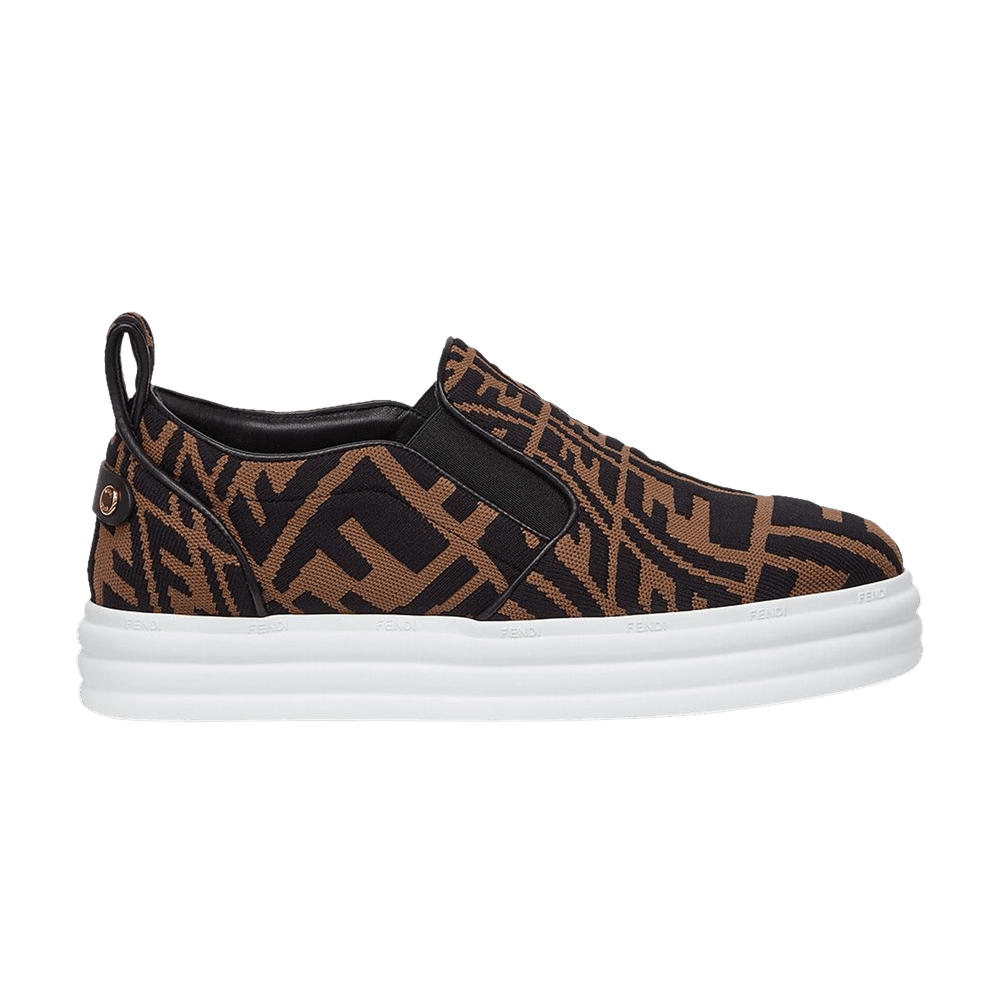 Fendi Wmns FF Motif Rise Slip-On 'Brown'