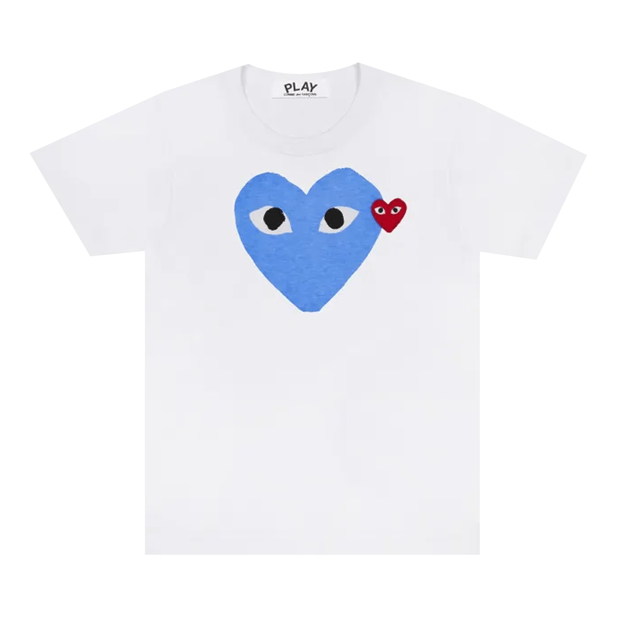 Comme des Garçons PLAY Colour Heart Tee 'White/Blue'