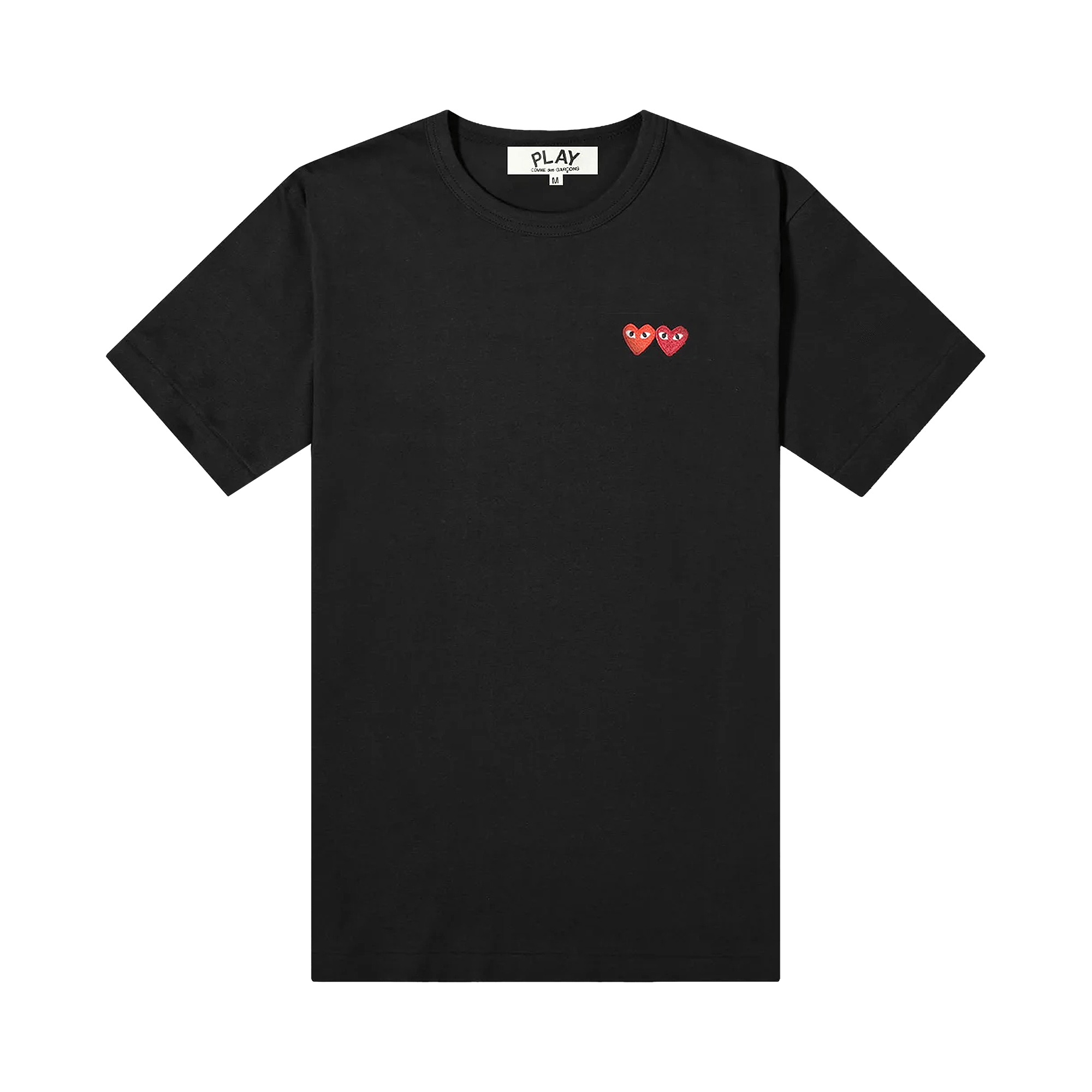 Comme des Garçons PLAY Double Heart Tee 'Black'