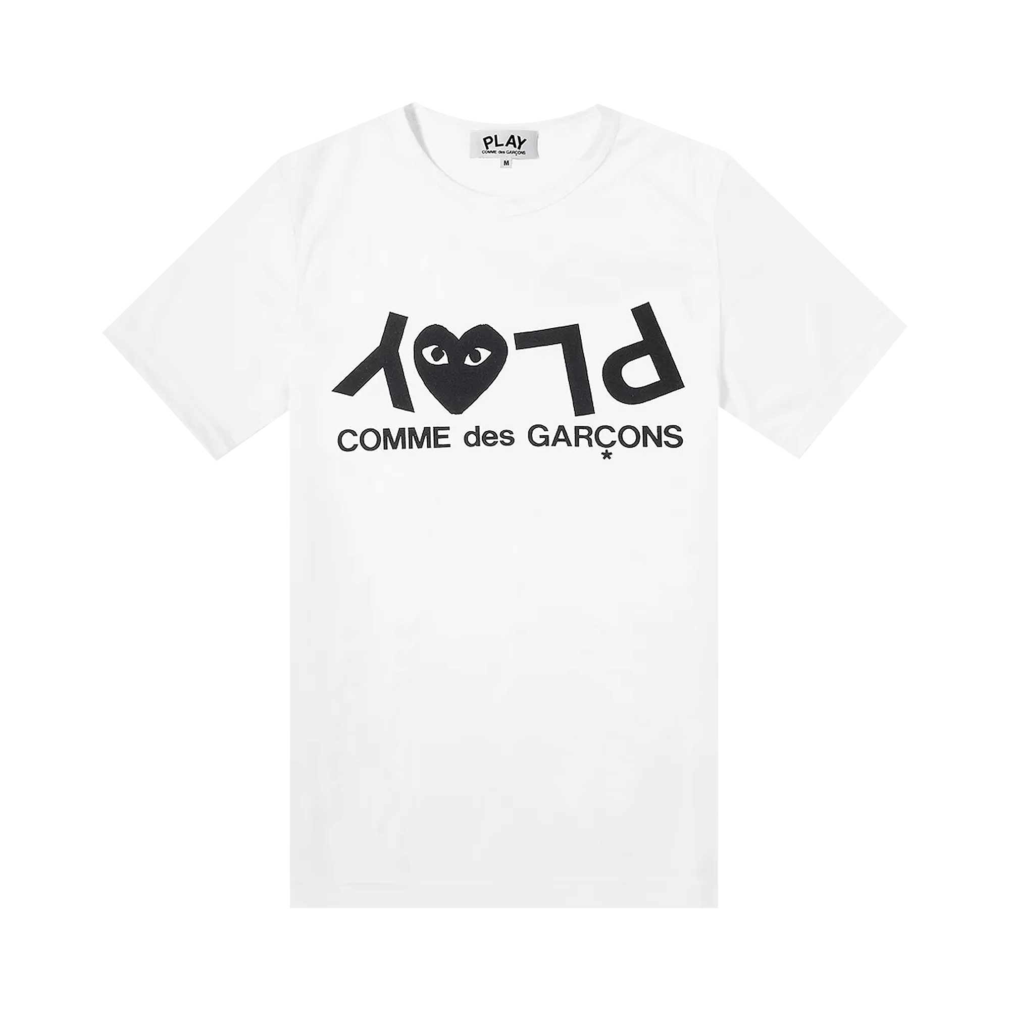 Comme des Garçons PLAY Inverted Text Logo Tee 'White'