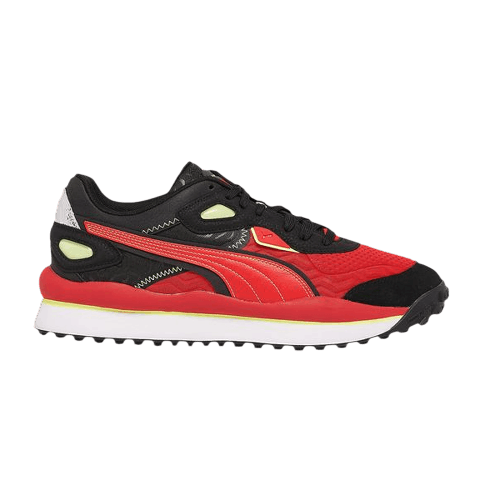 Pre-owned Puma Street Rider Bizerk 'high Risk Red Black'